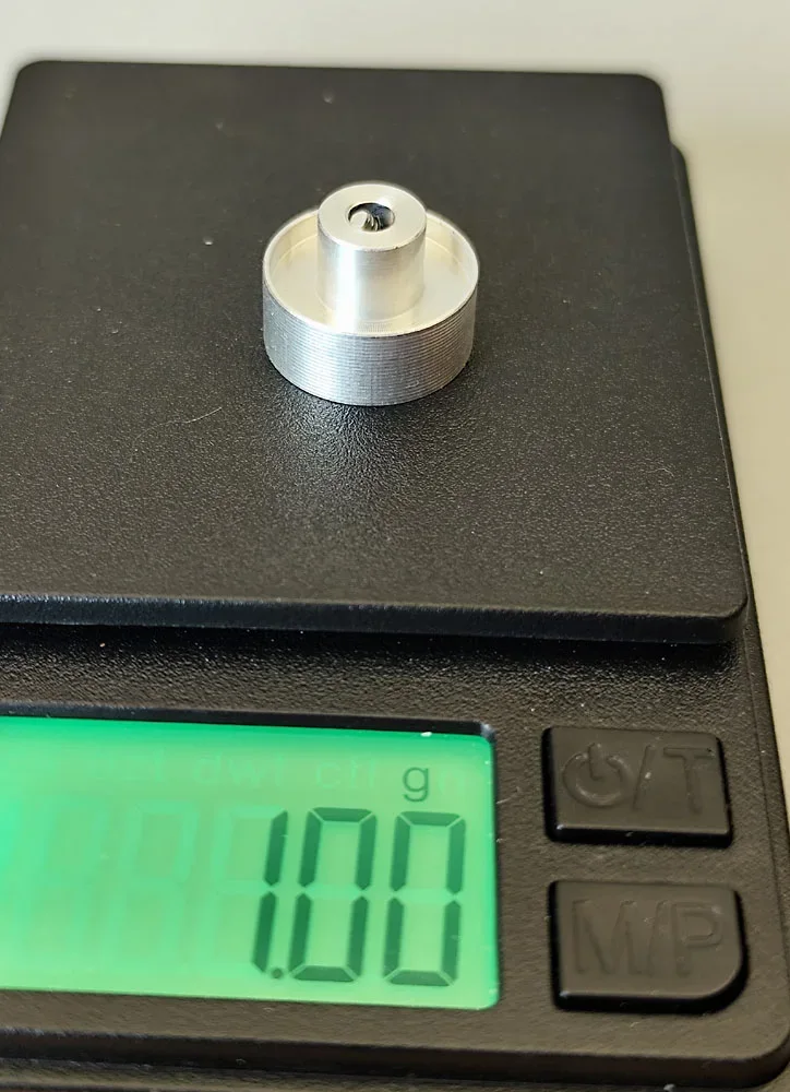 Slotcar Alu Topf-Felge, AD Ø 14,0, ID 13.1, B 6 mm, mit verl. Nabe