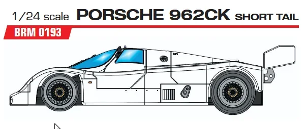 Slotcar Maßstab 1:24 analog Bausatz BRM 962C 1990 White Kit in Rennversion mit Metall-Chassis