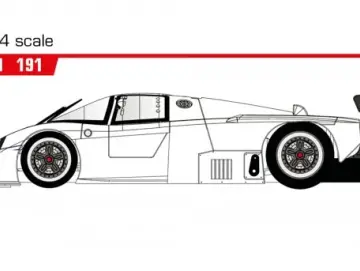 Slotcar Maßstab 1:24 analog Bausatz BRM 88C White Kit in Rennversion mit Metall-Chassis