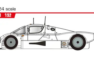 Slotcar Maßstab 1:24 analog Bausatz BRM C9 White Kit in Rennversion mit Metall-Chassis