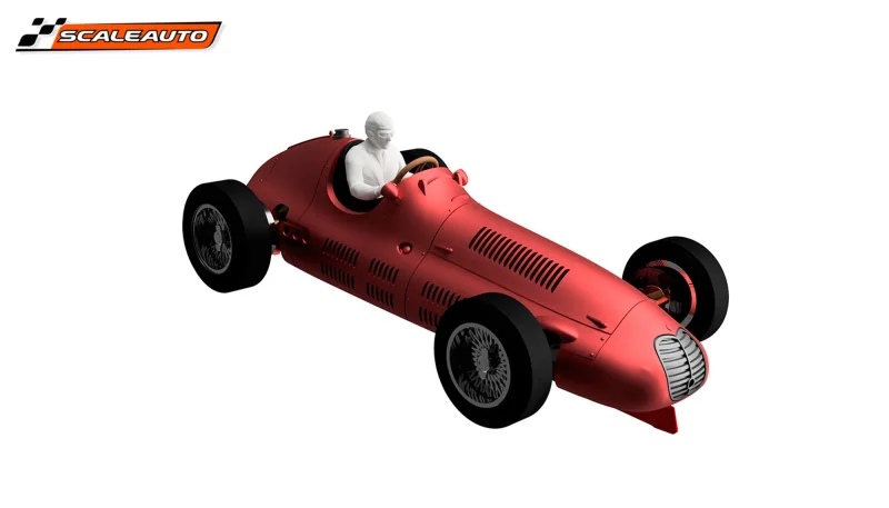 Slotcar Maßstab 1:24 analog Bausatz SCALEAUTO 4CLT White Kit in Rennversion mit Metall-Chassis und Beklebungssatz