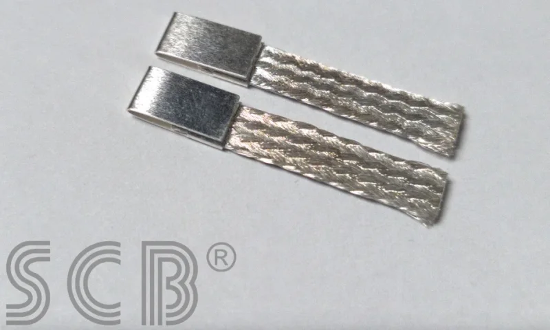 Standard KVS - SCB - Stromabnehmer/Schleifer, Kupfer versilbert, 4.9 mm breit, 0.60 mm dick,, 26-28 mm lang