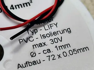 0,14 mm² Kabel, je 15 cm lang, rot und schwarz, sehr dünn und sehr leicht, für Beleuchtungskits und Motoranschluss.