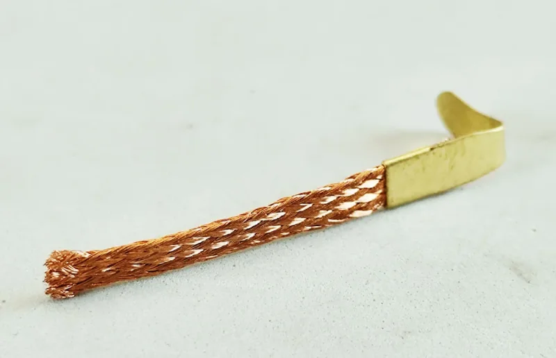 Stromabnehmer (1), Racing Kupfer 4mm breit, 0,5 mm dick, soft m. QRC-Steckmontage