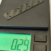 Unterlegplatte 0,5 mm, CFK, für SP Achsbock/Halter breit 45 mm