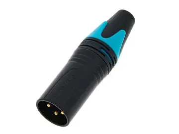 XLR NC3 MXX-B 70, Male-Stecker, 3-pol, vergoldete Kontakte